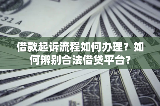 武汉借款起诉流程如何办理？如何辨别合法借贷平台？