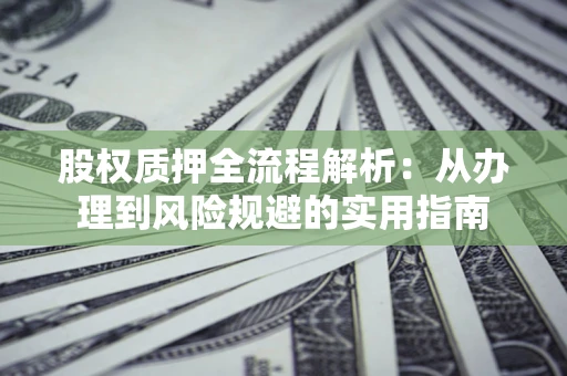 武汉股权质押全流程解析：从办理到风险规避的实用指南