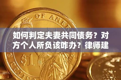 武汉如何判定夫妻共同债务？对方个人所负该咋办？律师建议
