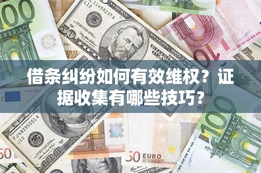 武汉借条纠纷如何有效维权？证据收集有哪些技巧？