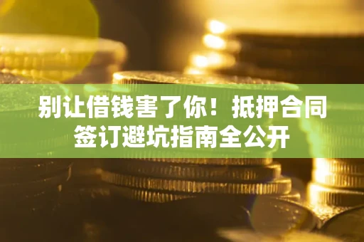 武汉别让借钱害了你！抵押合同签订避坑指南全公开