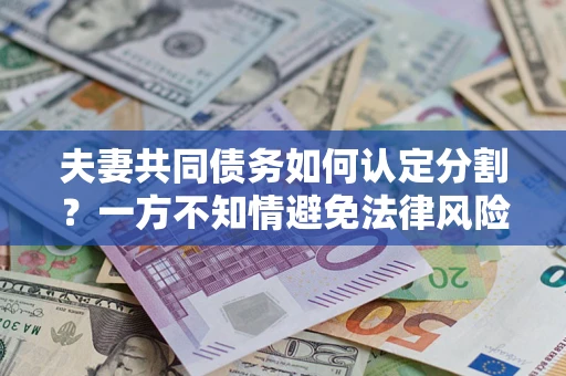 武汉夫妻共同债务如何认定分割？一方不知情避免法律风险必看！
